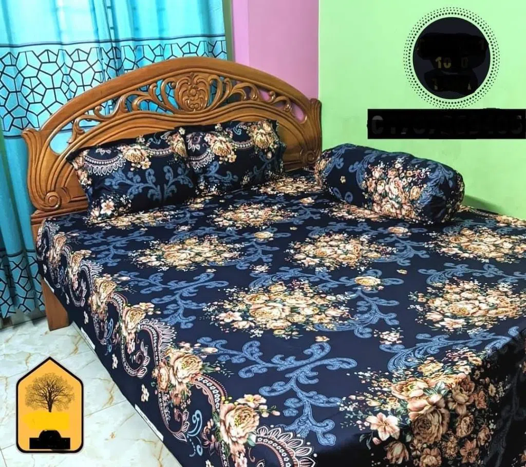 Cotton Bed Sheet With 2 Pillow Cover