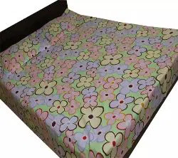 Double size cotton bed sheet flower print 