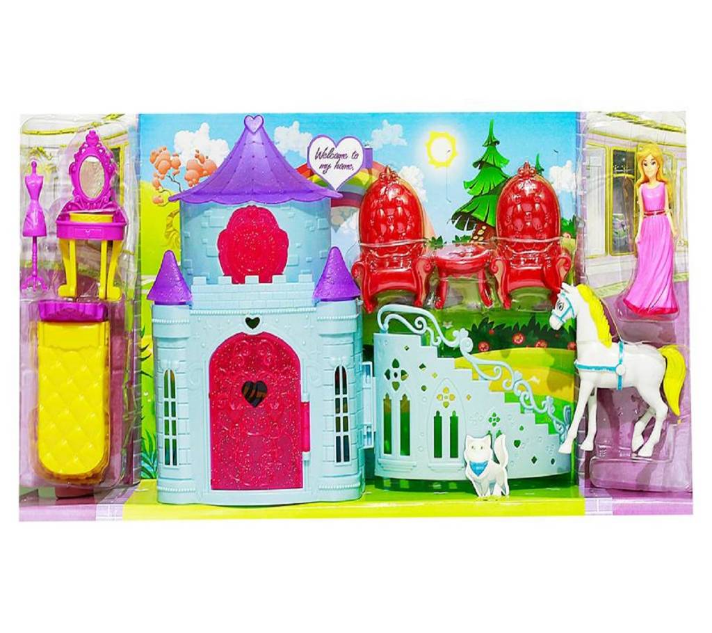 Fashion Castle Set With Little Doll Toys Set For Kids বাংলাদেশ - 726307
