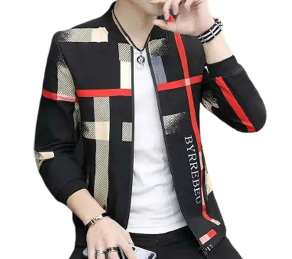 FULL S-LEEVE GENTS CASUAL JAKET striped 