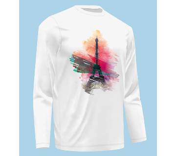 Full Sleeve Eiffel Tower T-Shirt For Men
