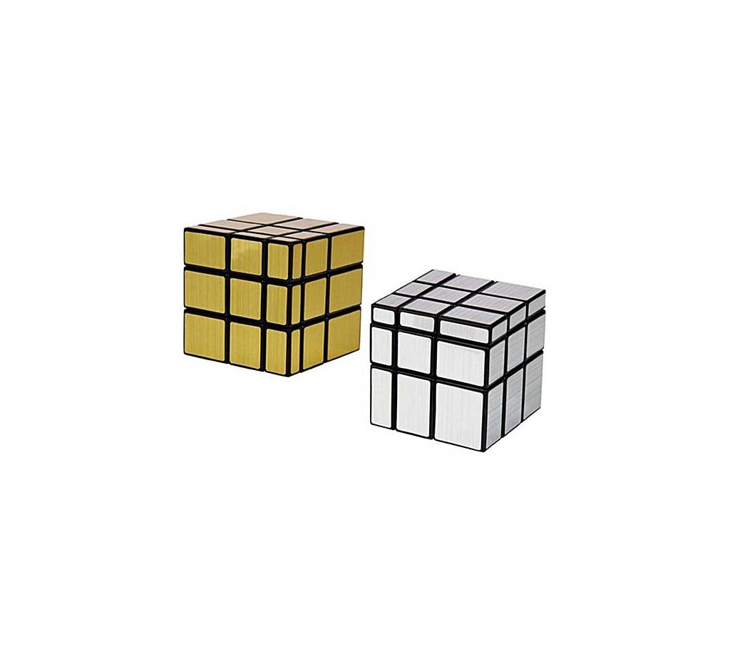 Pack Of 2 Golden & Silver মিরর কিউব - 3X3X3 বাংলাদেশ - 783607