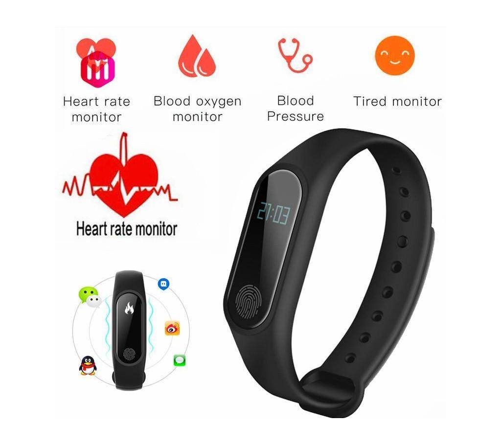 Smart Band with OLED Display Heart Rate Sensor - Black বাংলাদেশ - 740542