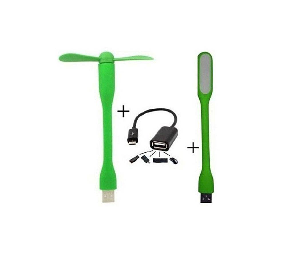কম্বো অফ USB ফ্যান এবং USB লাইট ও OTG ক্যাবল বাংলাদেশ - 742649