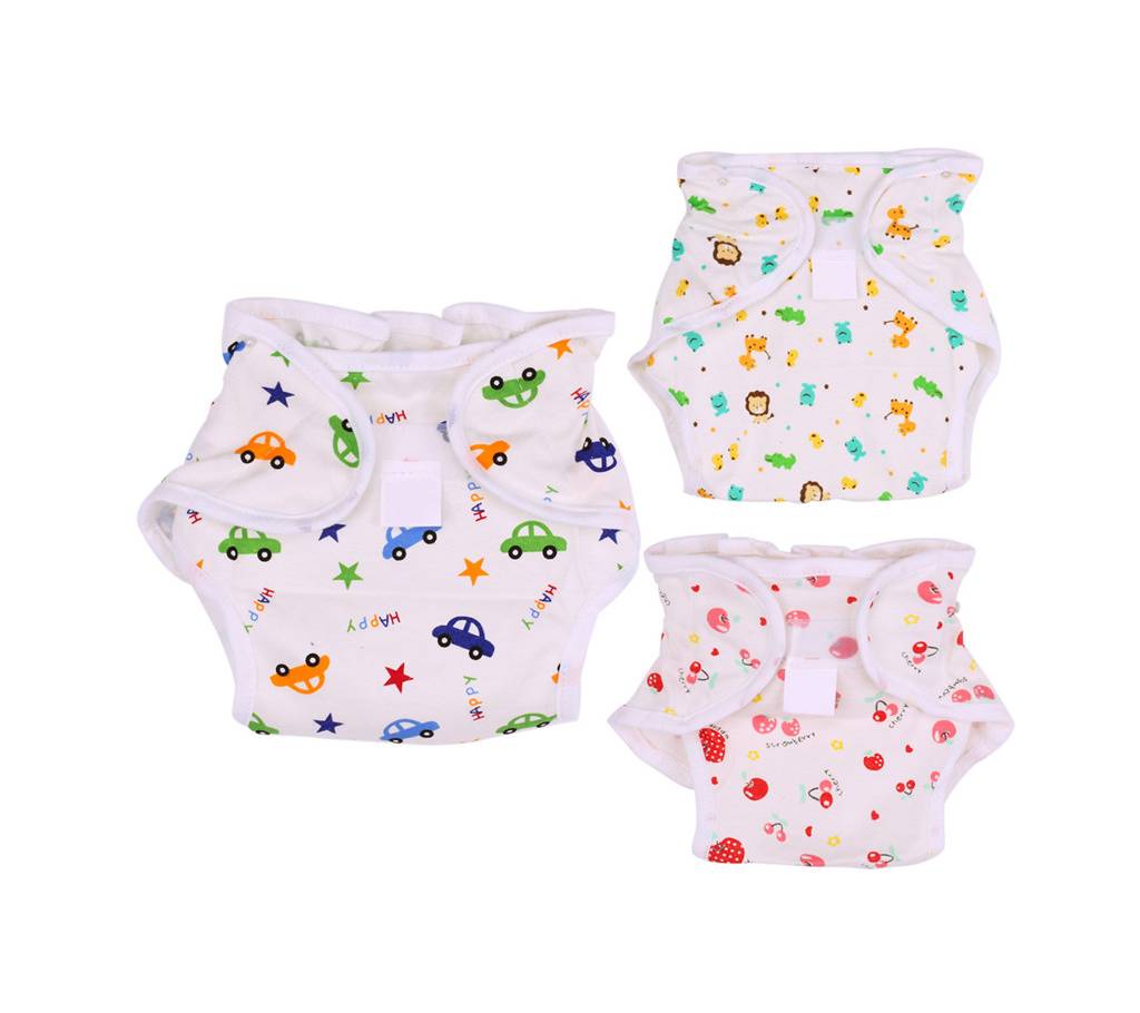 3 PCS Reusable Washable Baby Cloth Nappies Pants বাংলাদেশ - 715114