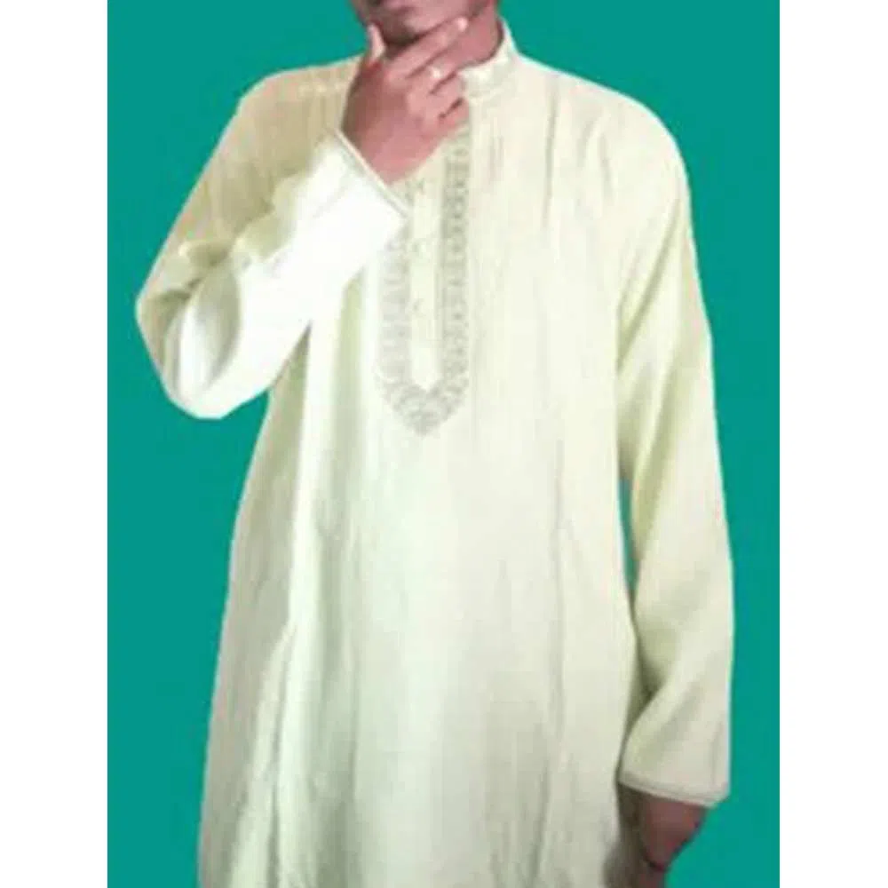 Semi Long Cotton Punjabi for Men