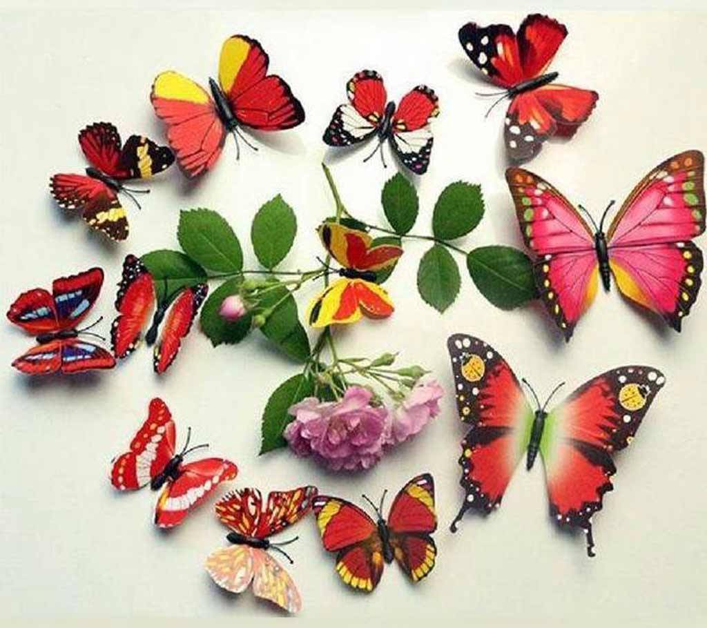 Butterfly ওয়াল স্টিকার - 12 pic বাংলাদেশ - 644942
