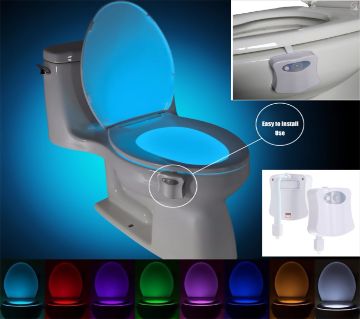 Toilet Seat Night Light 8 Colors Waterproof Backlight