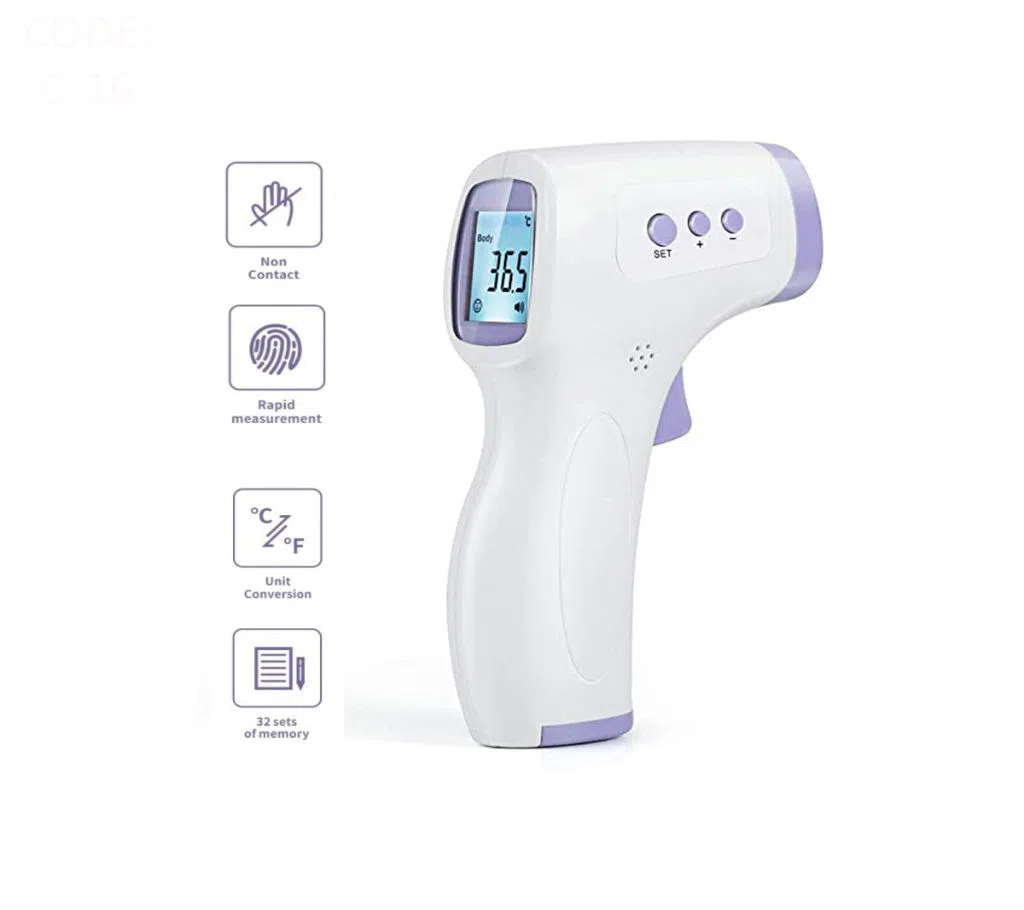 Smart Non-Contact Infrared Thermometer - 3 Color Display - Fever Alarm Blunt Bird - DN-997