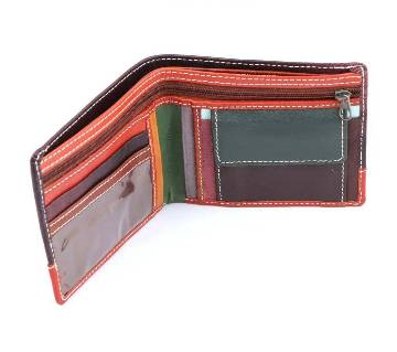Multi color leather wallet