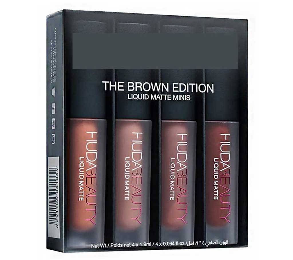 Huda Beauty Brown Edition লিপস্টিক- ৪পিসের সেট (মালয়েশিয়া) বাংলাদেশ - 685951