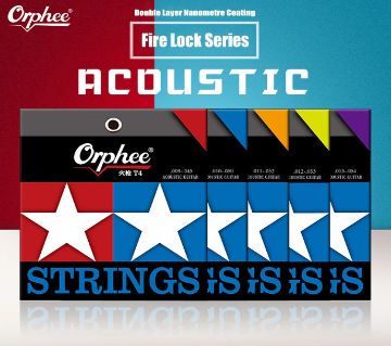 Orphee T4 Firelock Acoustic গিটার স্ট্রিংস সেট