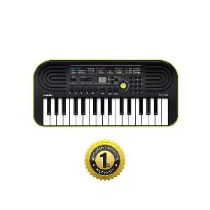 Casio SA-46 Portable Musical Keyboard Piano-Black & Green with Adapter