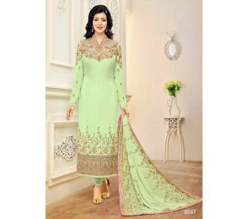 Unstitched georgette embroidery three pc