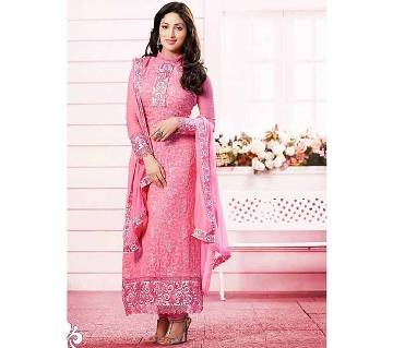Yami Gautam Pink Chiffon Churidar Suit