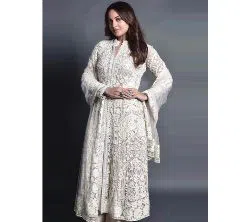 Sonakshi Sinha Elegantly Gorgeous white Party Wear Salwar Suit For women