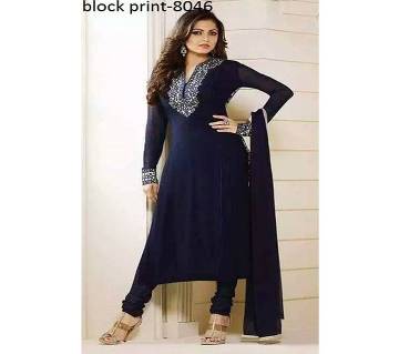 Unstitched Block Printed Cotton Salwar Kameez (Copy)