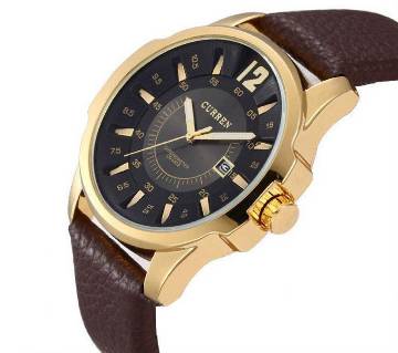 CURREN analogue dial water resistance gents casual wrist watch 