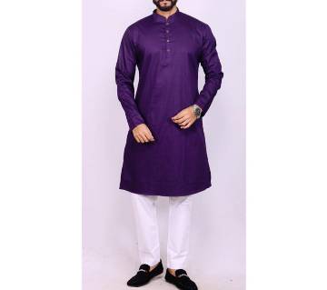 Purple Colored Cotton Punjabi