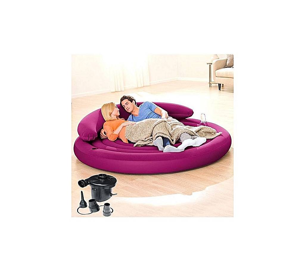 Inflatable Round Sofa With Pumper - Purple বাংলাদেশ - 746739