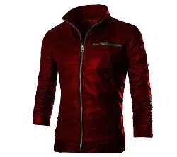 Gents Full Artificial Leather Jacket -  Vip1 Red