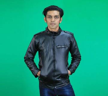 আর্টিফিশিয়াল লেদার জ্যাকেট - Black