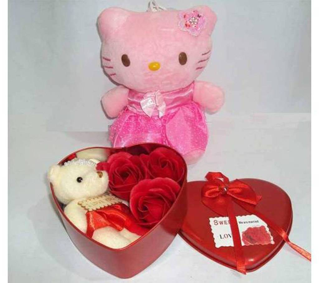 ভ্যালেন্টাইন গিফট বক্স উইথ Hello Kitty Doll বাংলাদেশ - 612909