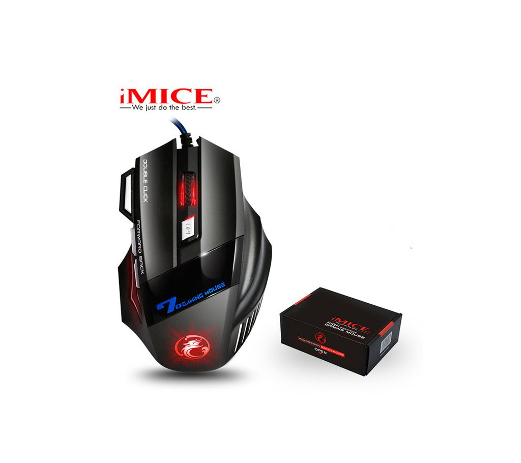 iMice X7 Wired গেমিং মাউস Professional 7 Buttons LED Optical Game Computer Mouse বাংলাদেশ - 951123