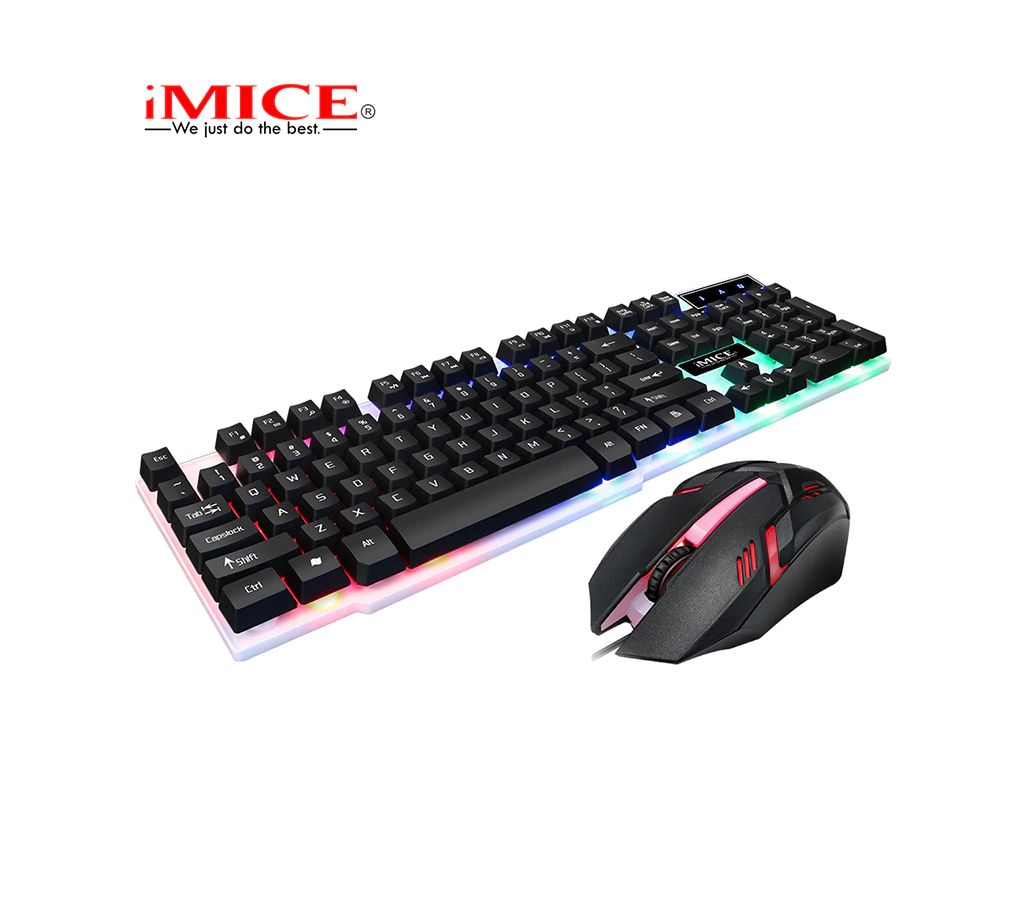 Imice KM-680 Keyboard mouse set wired USB luminous গেমিং কী বোর্ড এন্ড মাউস backlight key mouse বাংলাদেশ - 951252