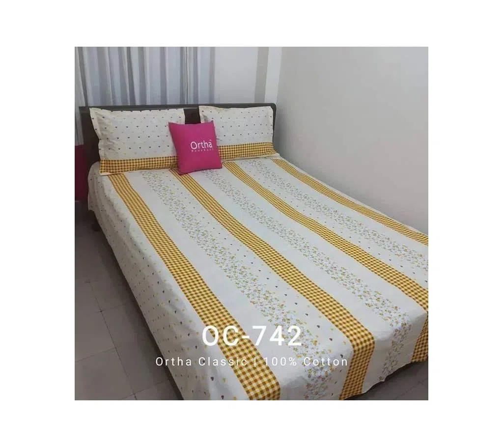 Double Size Bed Sheet & Pillow Cover.