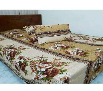 Double Size Bed Sheet & Pillow Cover