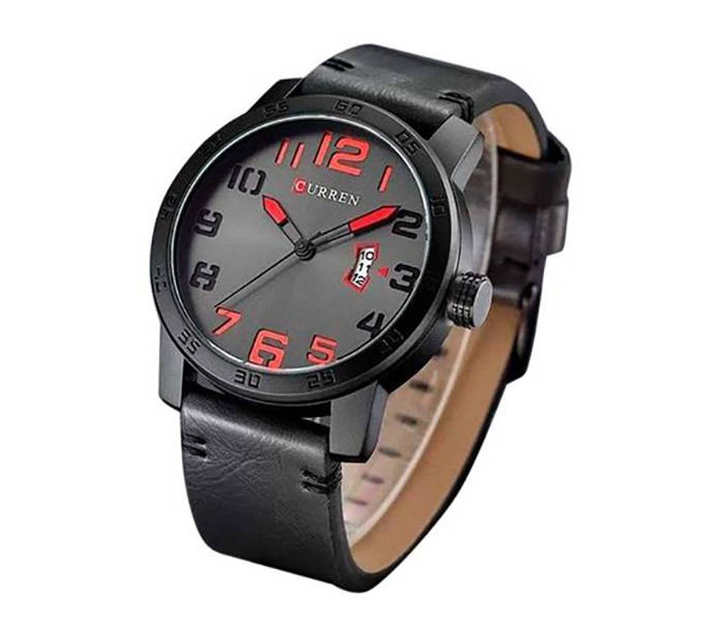 Curren (Copy) PU Leather Wrist Watch for Men - Black বাংলাদেশ - 625981