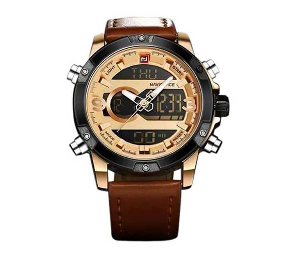 NaviForce PU Leather Wrist Watch For Male - Brown বাংলাদেশ - 627057
