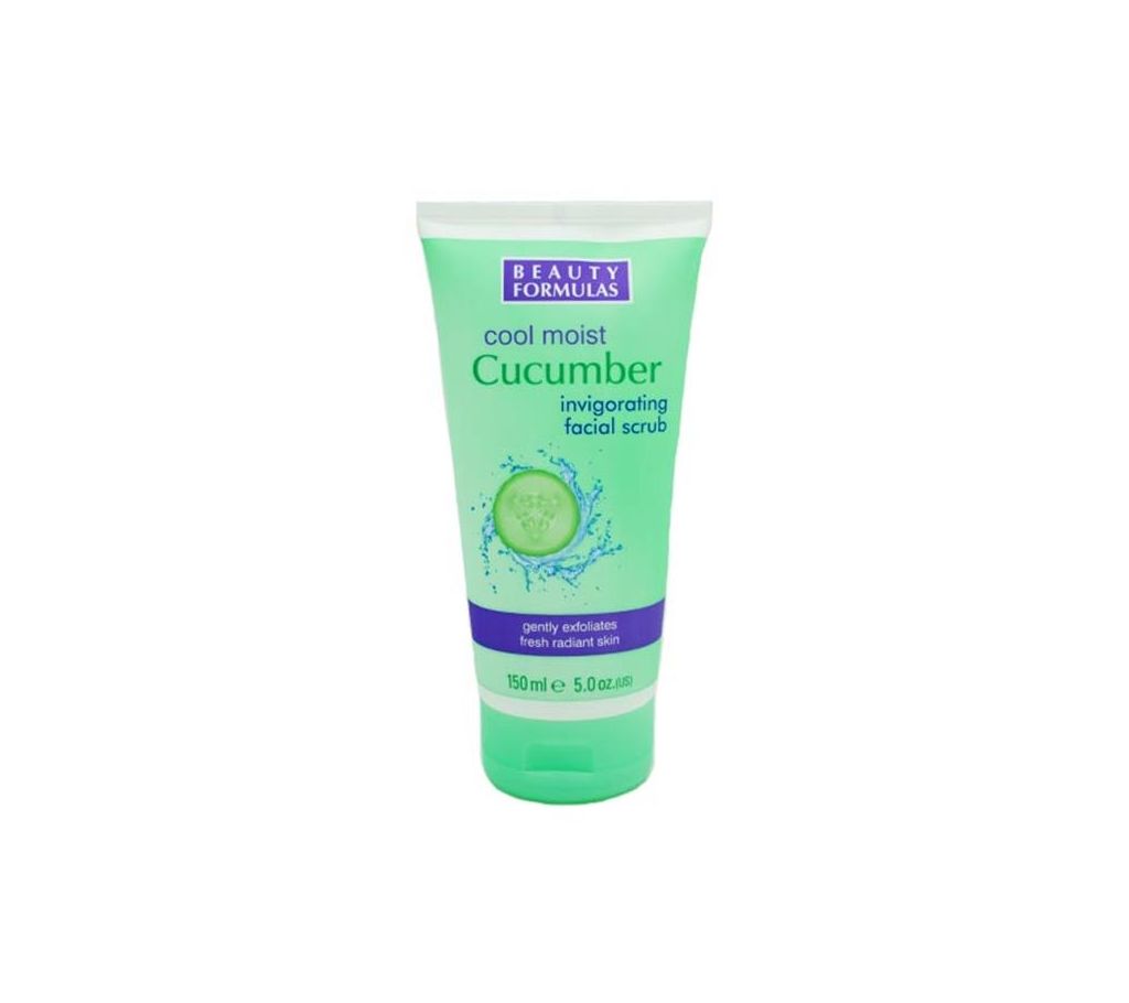 Beauty Formulas Cucumber Invigorating ফেসিয়াল স্ক্রাব 150ml - UK বাংলাদেশ - 919783