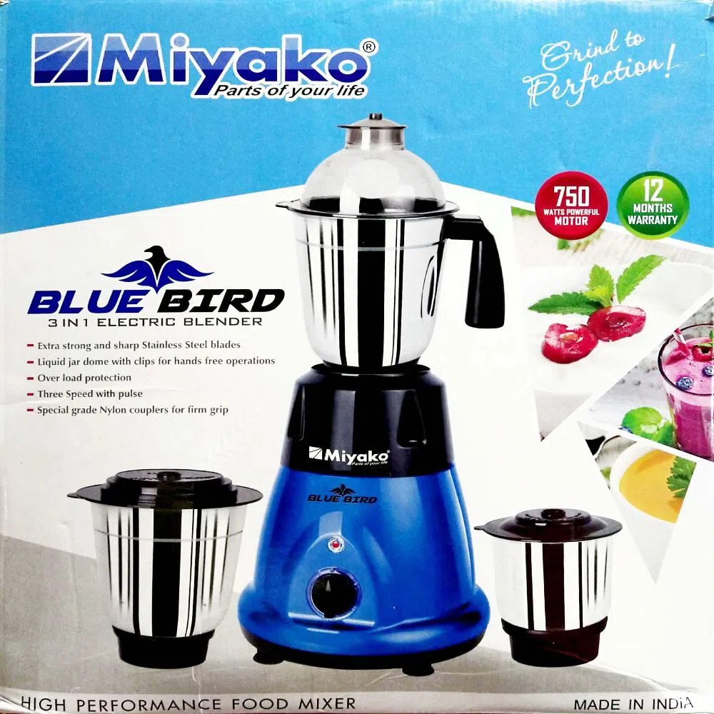 Miyako Blue Bird 3 In 1 Electric Blender - 750W
