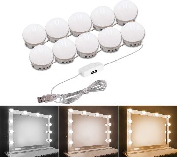 Style LED Vanity Mirror Lights 10 LED Bulbs Kit,Lighting Fixture Strip for Makeup Vanity Table Set in Dressing Room or Bathroom(Mirror Not Included)