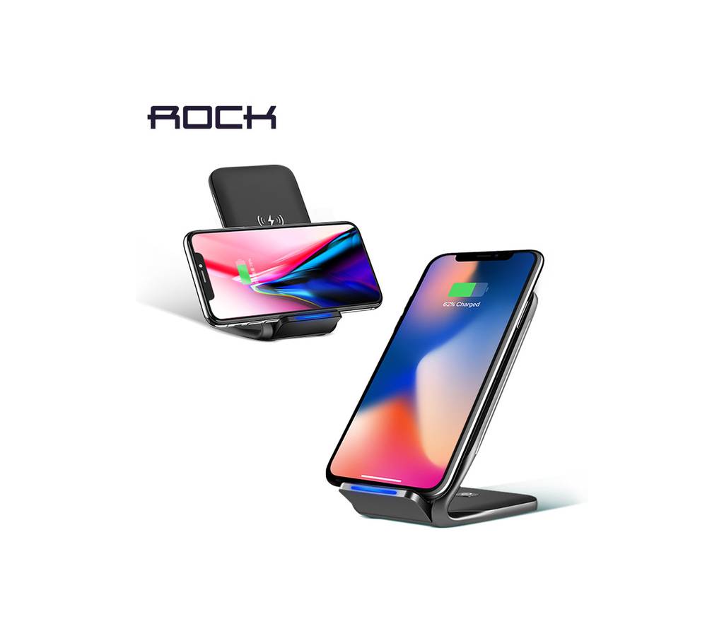ROCK W3 Duil Coil Qi ওয়্যারলেস চার্জার 10W for iPhone 8,8plus,iPhone x,samsung galaxy S8,S8plus,note 8 বাংলাদেশ - 740564