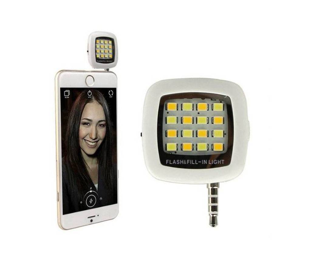 Mini 16 LED সেলফি ক্যামেরা ফ্ল্যাশ লাইট বাংলাদেশ - 604952