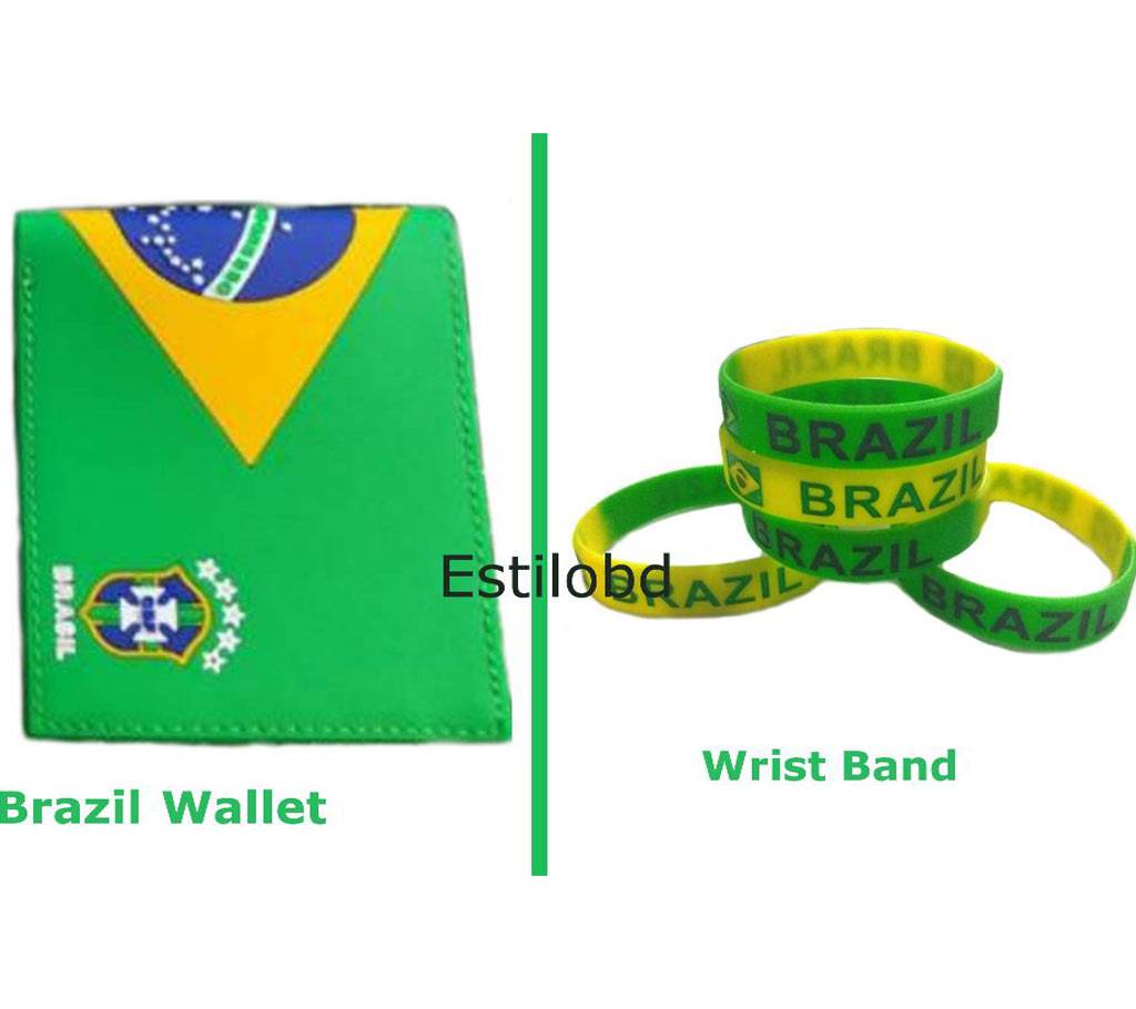 Brazil Wallet & Bracelet Combo Pack বাংলাদেশ - 700440