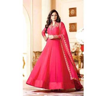 Semistitched embroidery georgette three piece-copy 