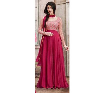 Unstitched georgette embroidery three piece-copy 