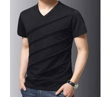 Gents Half Sleeve V-Neck T-Shirt
