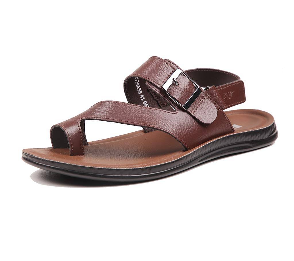 men's two strap leather sandals