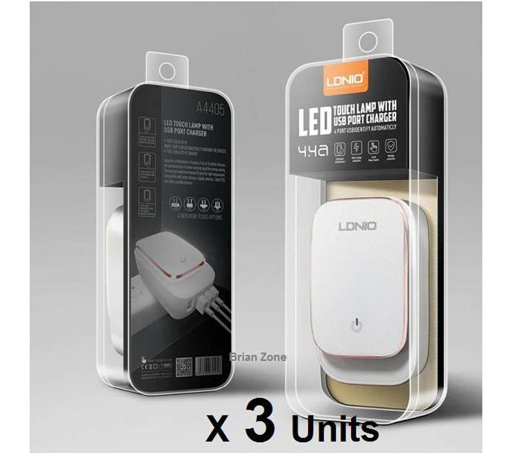 LDNIO LED Touch Lamp With 4USB পোর্ট চার্জার বাংলাদেশ - 670785