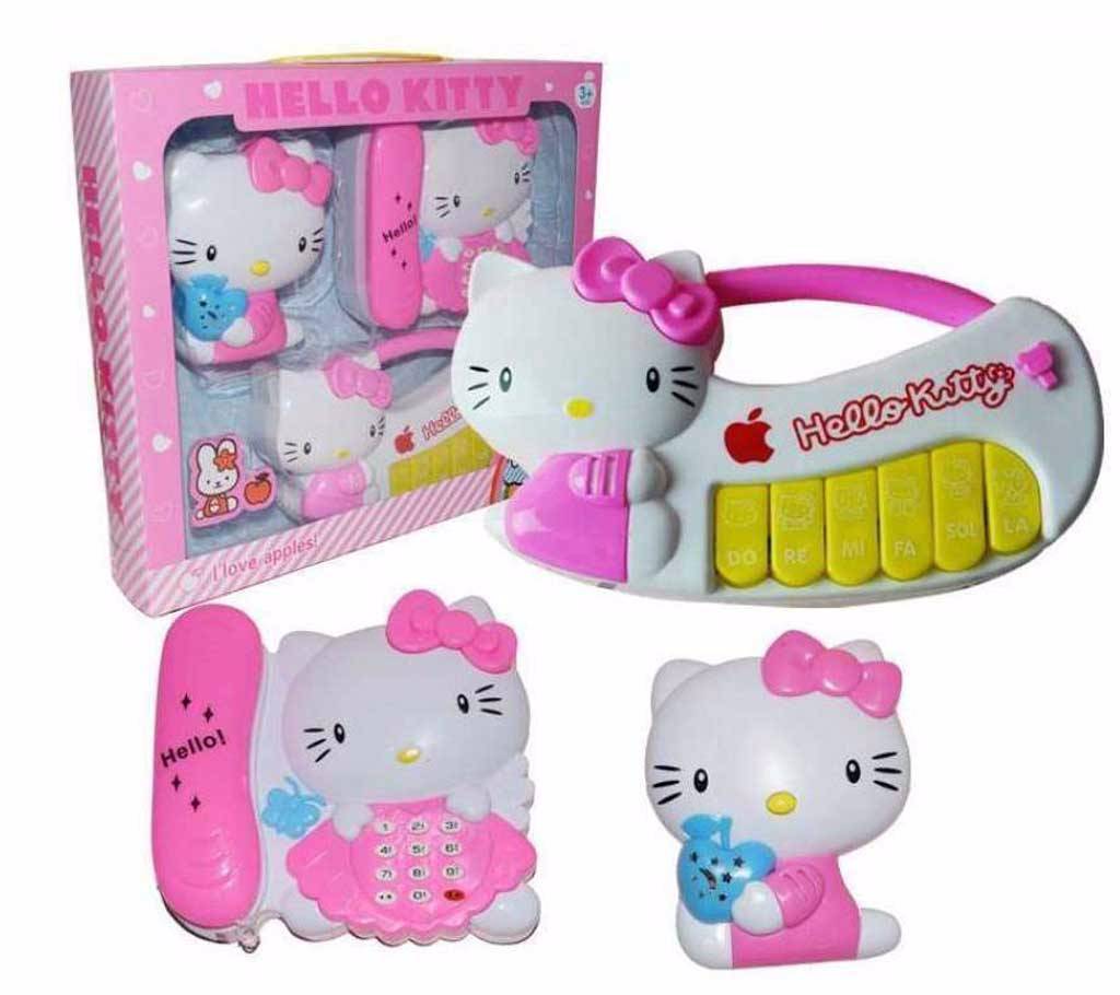 3 in 1 Hello Kitty মিউজিক টয় সেট বাংলাদেশ - 502736