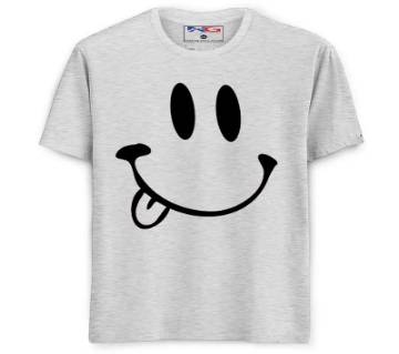 Grey Off White T-shirt Smiley