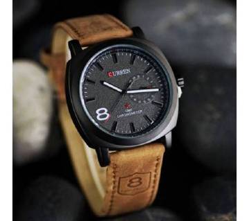 Curren Military for Men - Analog Leather Band Watch