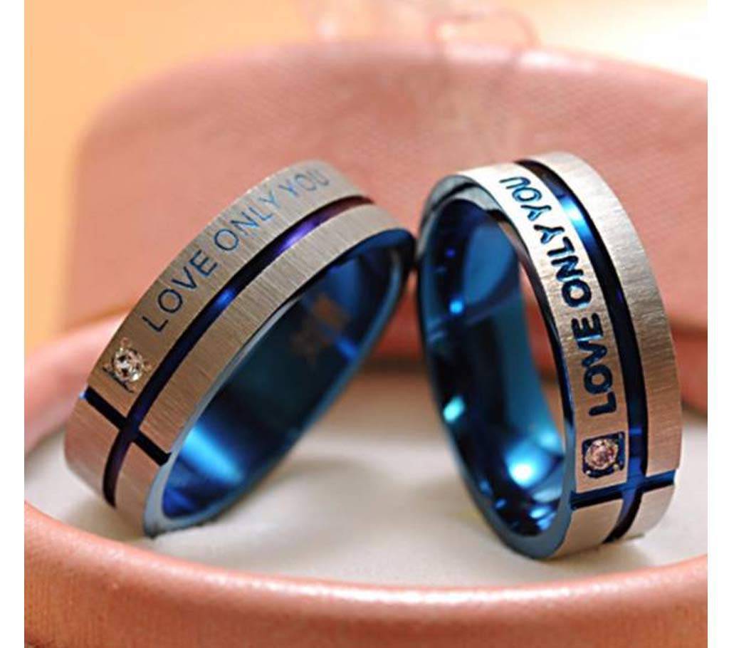 Love Couple Ring Crystal Mount Lovers' Ring বাংলাদেশ - 704368