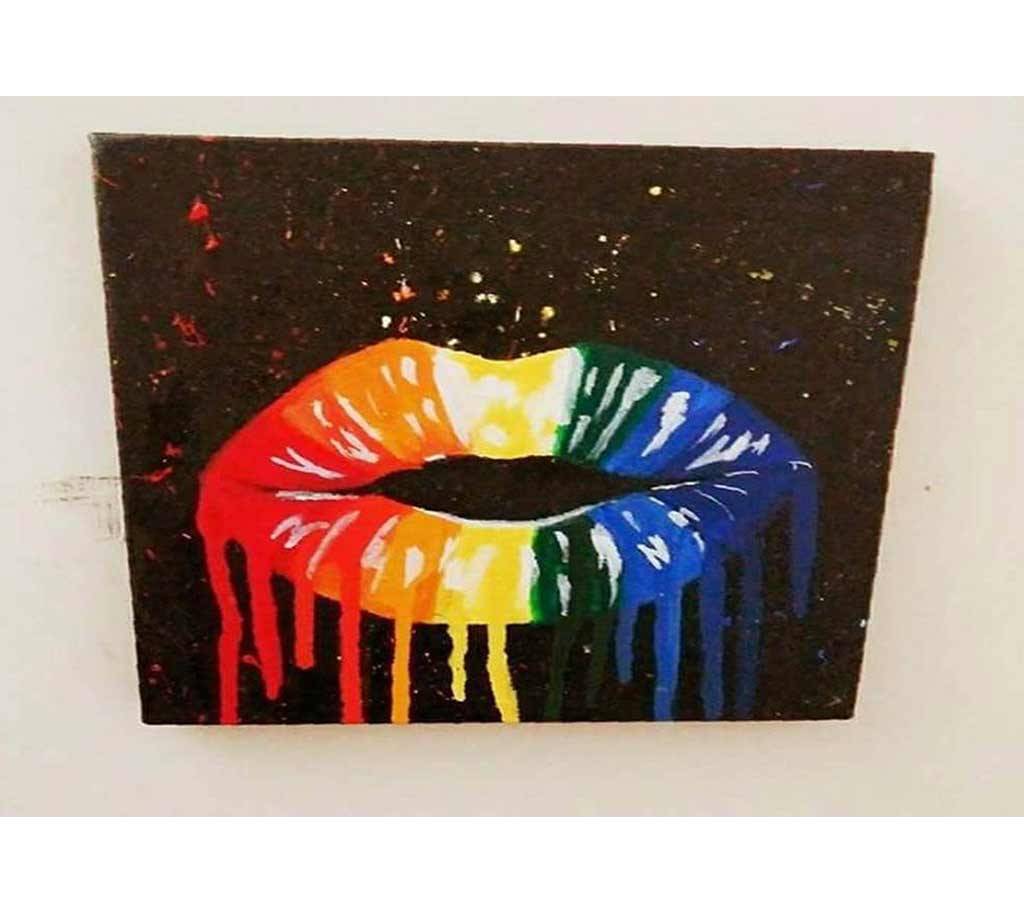 Rainbow lips canvas painting বাংলাদেশ - 601627