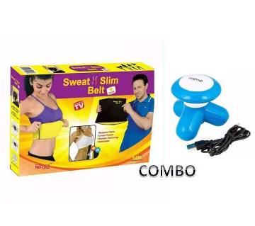 Sweat slim belt+Mimo body massager combo